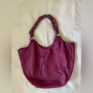 ELLIOTT LUCCA stunning purple large chain tote hobo style!